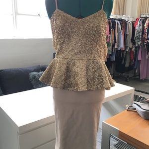 Dress the Population "Joan" Sequin Peplum Dress